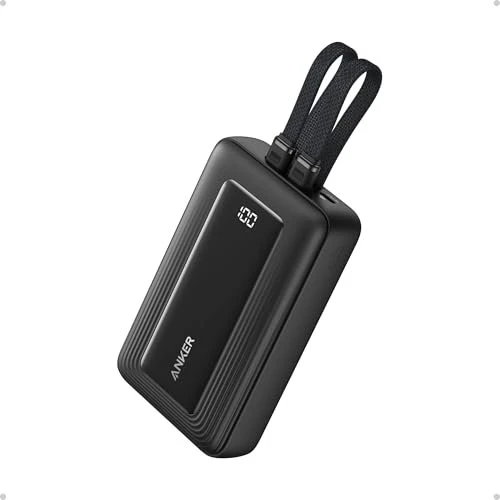 Anker Power Bank (20K, 30W, Built-in USB-C + Lightning Cable)