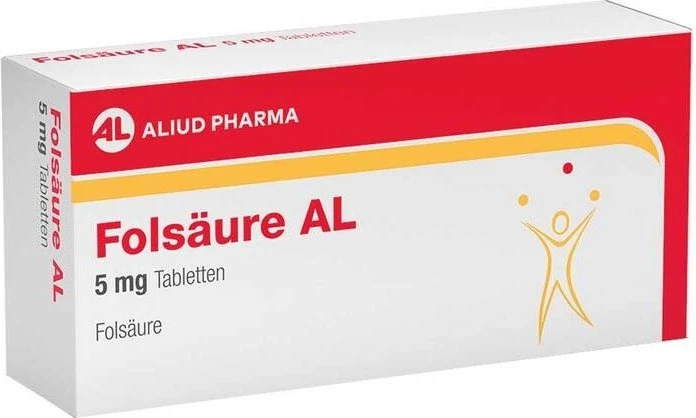 Aliud Folsäure AL 5mg Tabletten, 20 Stück