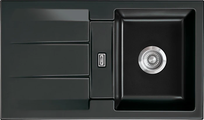 systemceram Genea 87 F Einbau Becken reversibel nero