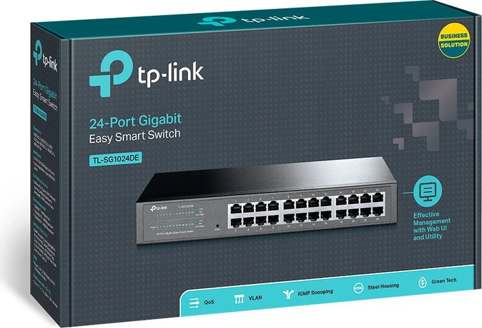 TP-Link TL-SG1024DE Desktop Gigabit Smart Switch, 24x RJ-45