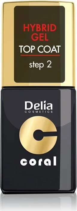 Delia Cosmetics Coral Hybrid Gel Nagellack Top Coat, 11ml