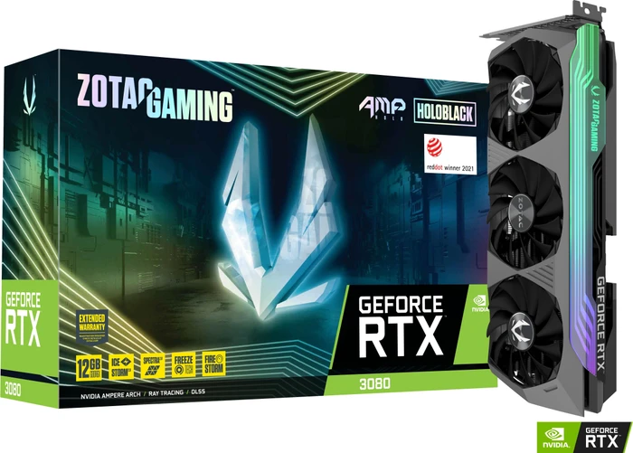 Zotac Gaming GeForce RTX 3080 AMP Holo LHR, 12GB GDDR6X, HDMI, 3x DP
