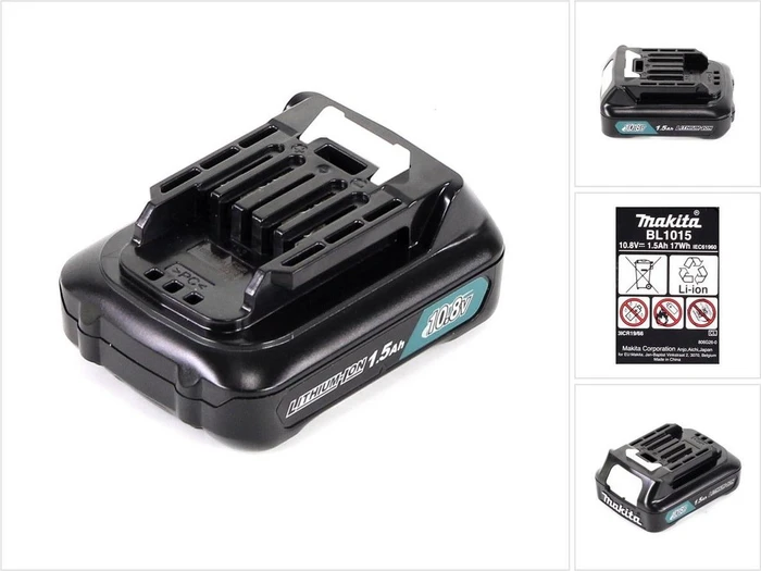 Makita BL1015 Werkzeug-Akku 10.8V, 1.5Ah, Li-Ionen [1.5Ah] [16.2Wh]