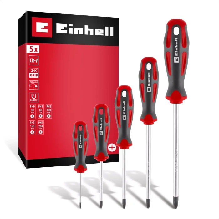 Einhell Kreuzschlitz Schraubendrehersatz, 5-tlg.