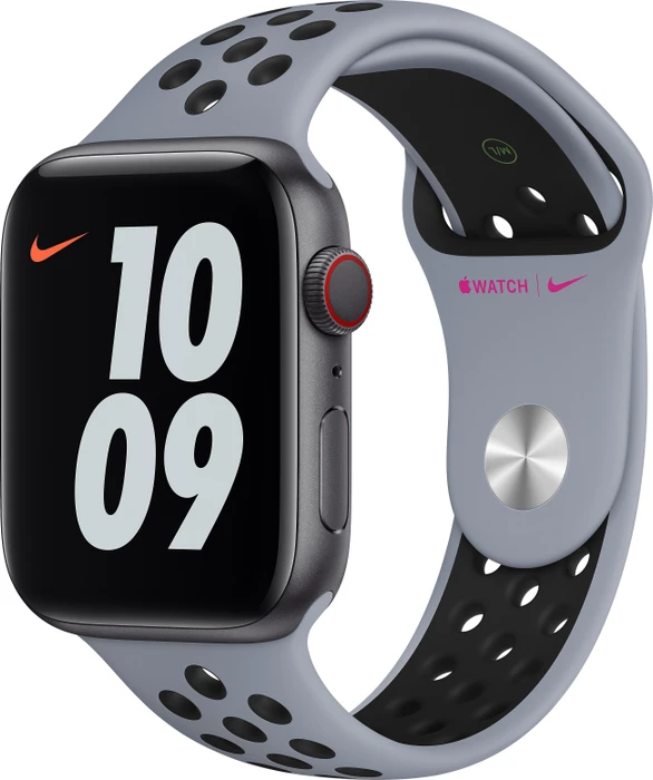 Apple Nike Sportarmband Regular für Apple Watch 44mm Obsidian Mist/Schwarz