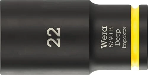 Wera 8790 B Impaktor Deep Außensechskant Steckschlüssel 3/8", 22x63mm