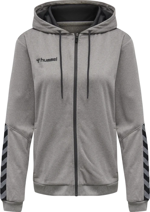 hummel Authentic Poly Zip Hoodie asphalt (Damen)