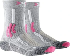 X-Bionic Trek X Cotton Socken light grey melange/raspberry (Junior)
