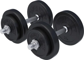 Gorilla Sports Kunststoff Kurzhanteln Sternverschluss Hantelstangen Set 20kg