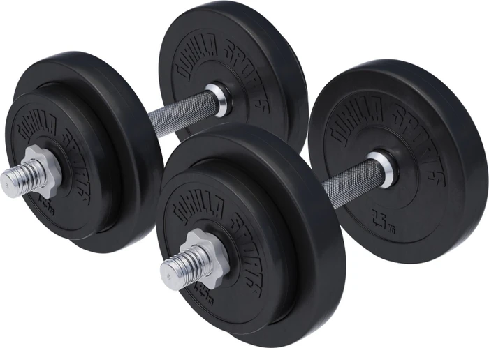 Gorilla Sports Kunststoff Kurzhanteln Sternverschluss Hantelstangen Set 20kg