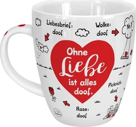Sheepworld Kaffeebecher Ohne Liebe ist alles doof 500ml