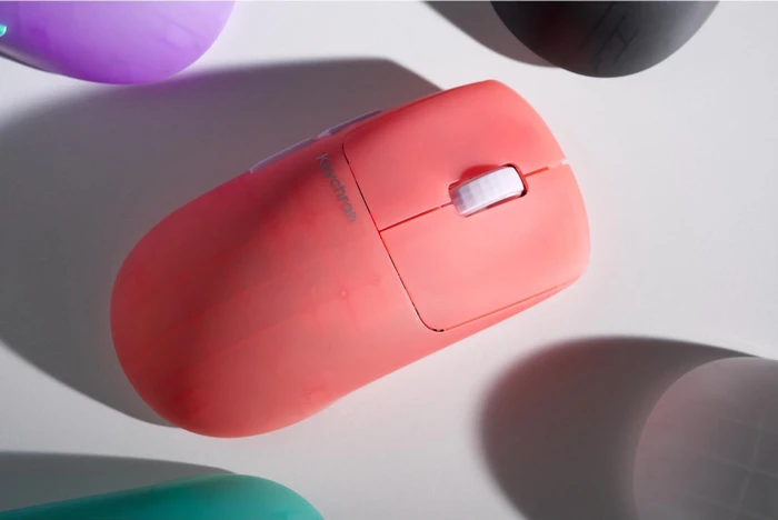 Keychron G6 HE 8K UltraLight Wireless Mouse, Frosted Pink, USB/Bluetooth