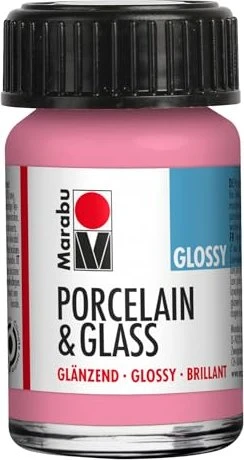 Marabu Porcelain & Glass Malfarbe Glänzend, rosa, 15ml