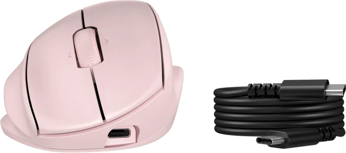 HP 720M Tilt Ergonomic Mouse rosa, USB/Bluetooth