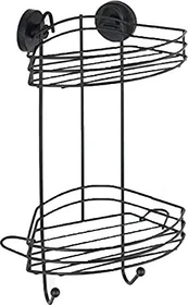Wenko Vacuum-Loc Duschregal Stahl schwarz