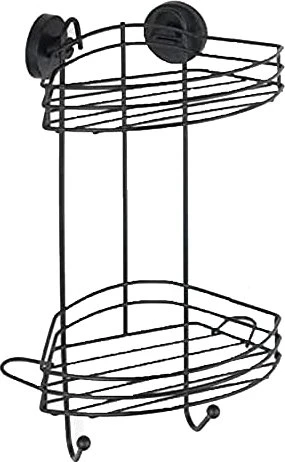 Wenko Vacuum-Loc Duschregal Stahl schwarz
