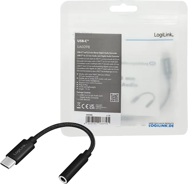 LogiLink USB-C auf 3.5mm-Klinke Audio Adapter