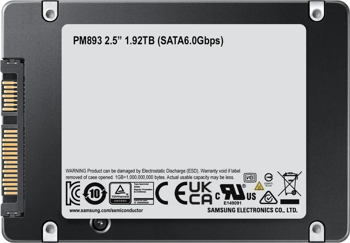 Samsung OEM Datacenter SSD PM893 1.92TB, 2.5" / SATA 6Gb/s