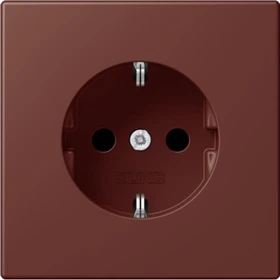 Jung SCHUKO-Steckdose, 16 A 250 V ~, Schraubklemmen, Duroplast lackiert, Serie LS, terre sienne brûlée 31