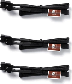 Noctua NA-SEC3, 4-Pin Verlängerung, sleeved, 60cm, schwarz, 3er-Pack