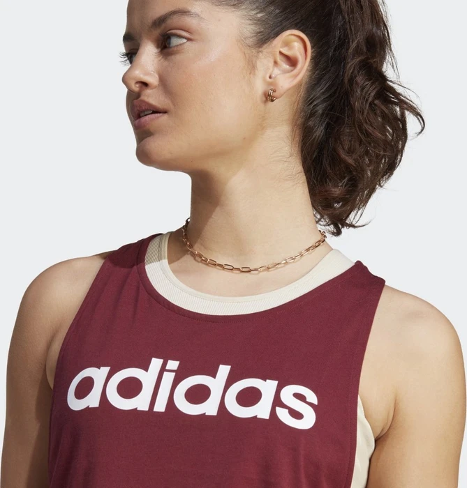 adidas Loungewear Essentials Loose Logo Funktionsshirt ärmellos shadow red/white (Damen)