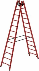 Günzburger Steigtechnik Kunststoff 2-tlg. Stehleiter, 2x 12 Stufen