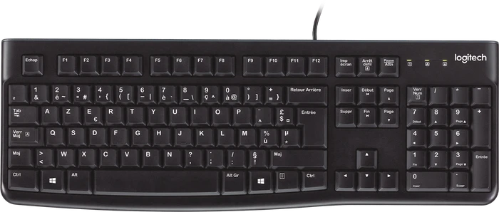 Logitech K120 Tastatur für Schulen, mit abnehmbarer Silikonhülle, USB, FR