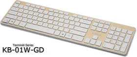 Lian Li TerminAl Series KB-01, gold, Wireless, Bluetooth, DE