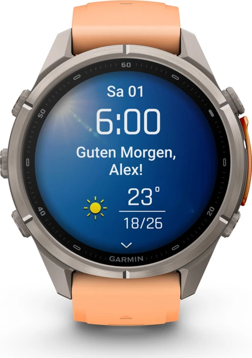 Garmin Fenix 9 Pro 43mm titanium/shell pink-autumn orange