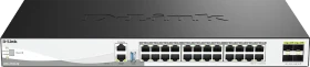 D-Link DXS-3130 Rackmount 10G Managed Stacking Switch, 24x RJ-45, 4x SFP28, 790W PoE++ (DXS-3130-28)
