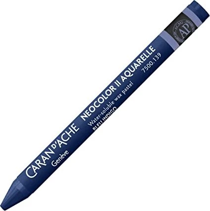 Caran d'Ache Neocolor II Aquarelle Wachskreide, indigoblau, 10er-Pack