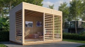Bertilo Modern Art 2 Pavillon 337x234cm natur