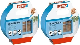 tesa Malerband Professional Outdoor blau, Klebeband, 25mm/25m, 2 Stück