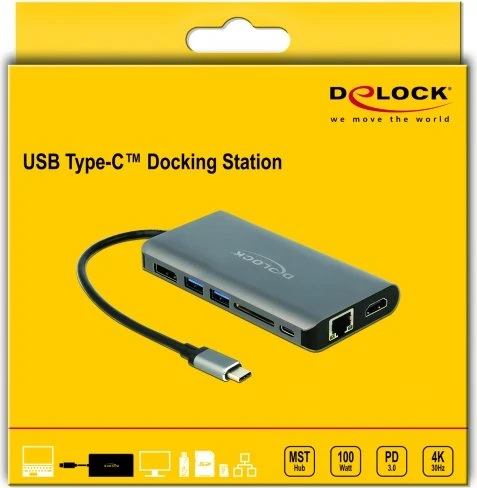 DeLOCK USB Type-C Docking Station, USB-C 3.1 [Stecker]