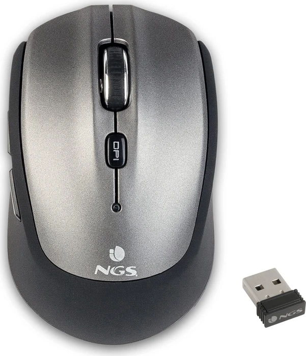 NGS Frizz Dual 2in1 Mouse grau/schwarz, USB/Bluetooth