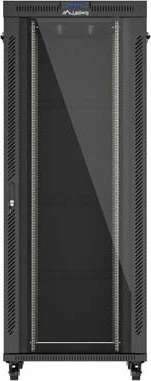 Lanberg 19" Rackschrank 42HE, LCD, freistehend, Flat Pack, V2, Glastür, IP20, RAL 9004, 1000mm tief