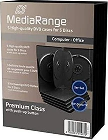 MediaRange DVD-Hülle für 5 Discs, schwarz, 5 Stück