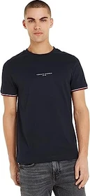 Tommy Hilfiger Signature Slim Fit Strick T-Shirt kurzarm navy blue (Herren)