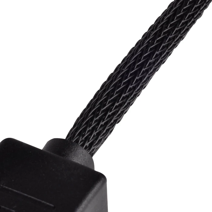 SilverStone CPF05, 4-Pin Verlängerung, sleeved, schwarz
