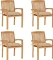 vidaXL Teak Stapelsessel-Set, 4-tlg. Vorschaubild