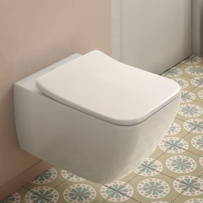 Villeroy & Boch Venticello Tiefspül-WC spülrandlos, wandhängend, mit DirectFlush, CeramicPlus, white alpin