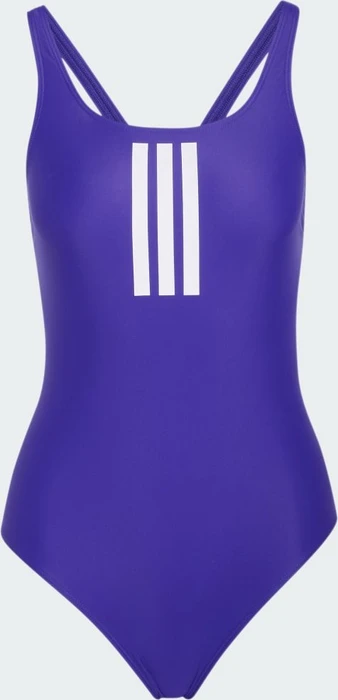 adidas 3-Streifen V-Back Badeanzug collegiate purple/white (Damen)