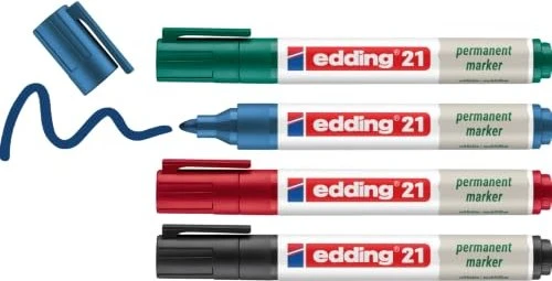 edding EcoLine 21 Permanentmarker sortiert, 4er-Set