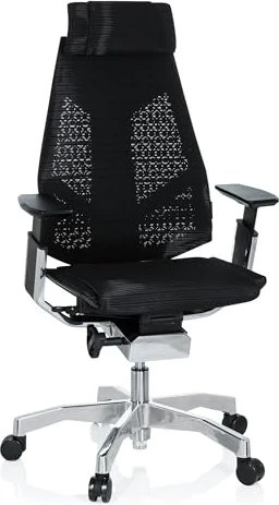 HJH Office Genidia Pro Netzstoff Bürostuhl, schwarz