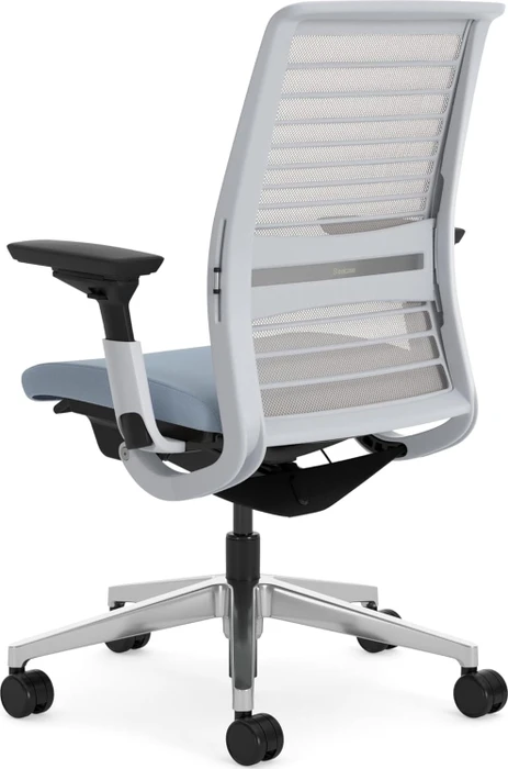 Steelcase Think Bürostuhl mit Armlehnen, grau/blau
