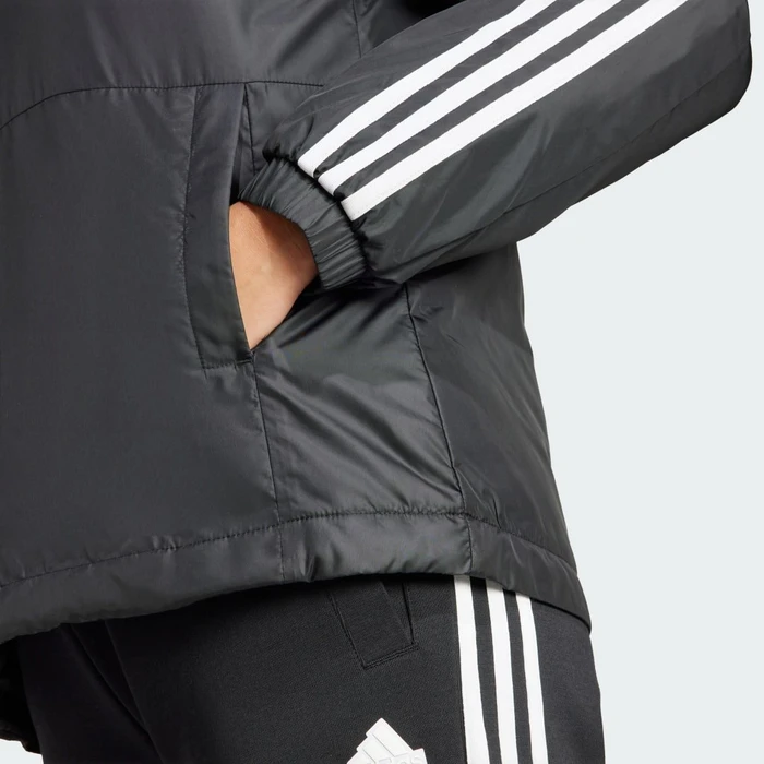 adidas Essentials 3-Streifen Insulated Hooded Jacke schwarz (Damen)