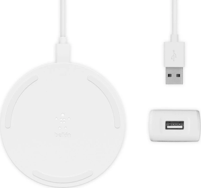 Belkin BoostCharge 10W Wireless Charging Pad + QC 3.0 Wall Charger + Cable weiß
