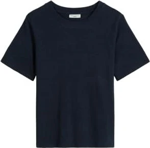 Marc O'Polo Relaxed Round Neck T-Shirt kurzarm navy teal (Damen)