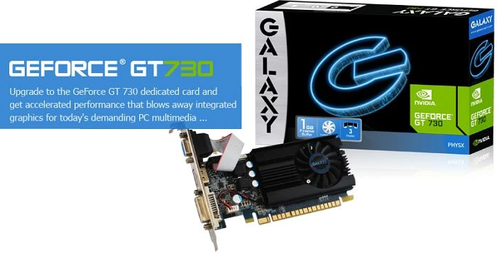 KFA2 GeForce GT 730, 1GB GDDR5, VGA, DVI, HDMI