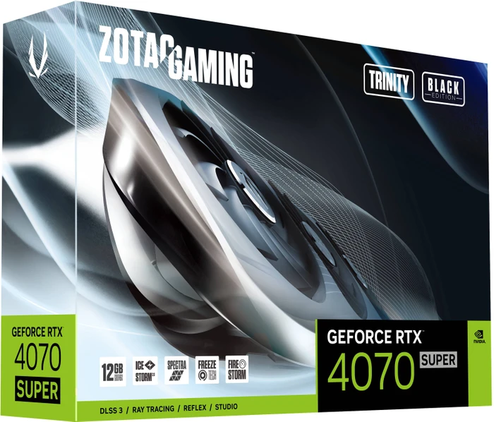 Zotac Gaming GeForce RTX 4070 SUPER Trinity Black Edition, 12GB GDDR6X, HDMI, 3x DP
